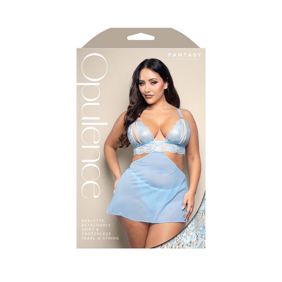 Lingerie - Bralette, Detachable Skirt & Pearl G-string
