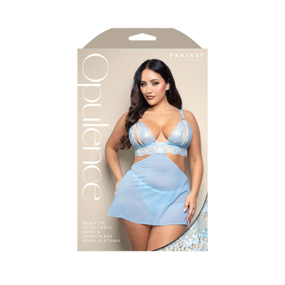 Lingerie - Bralette, Detachable Skirt & Pearl G-string