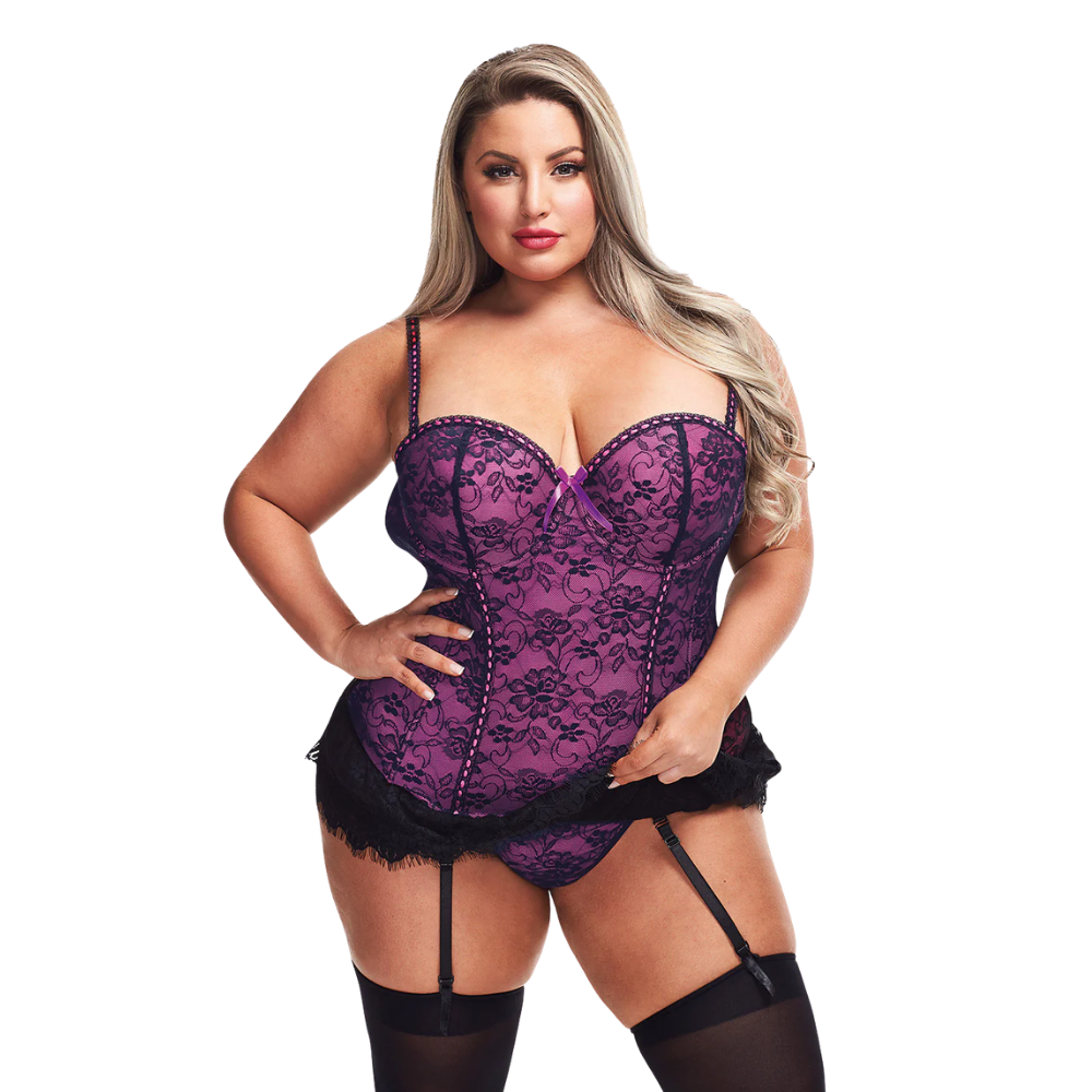 Lingerie - Lace Bustier & G-String