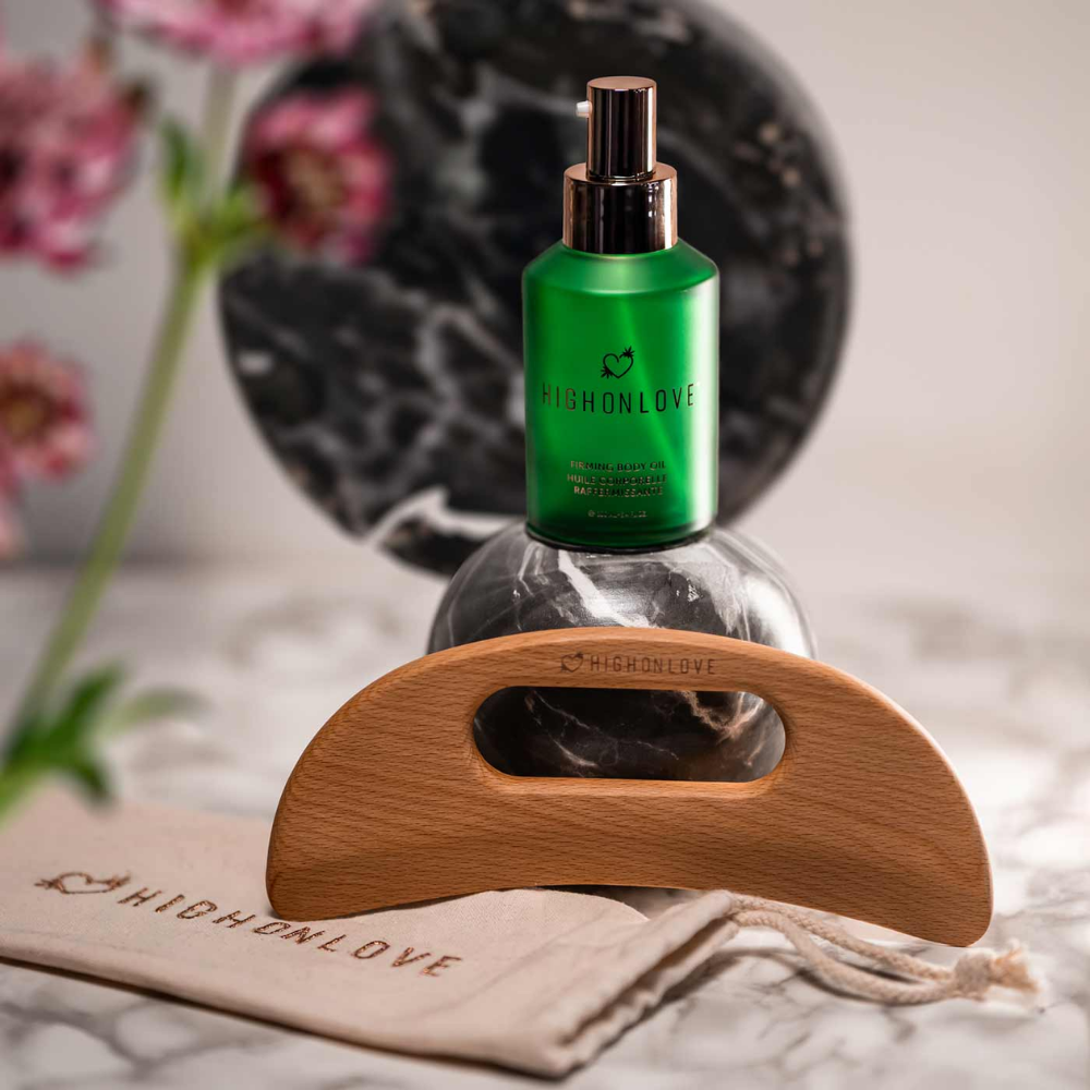 HighOnLove Firming Body Oil and Gua Sha Set