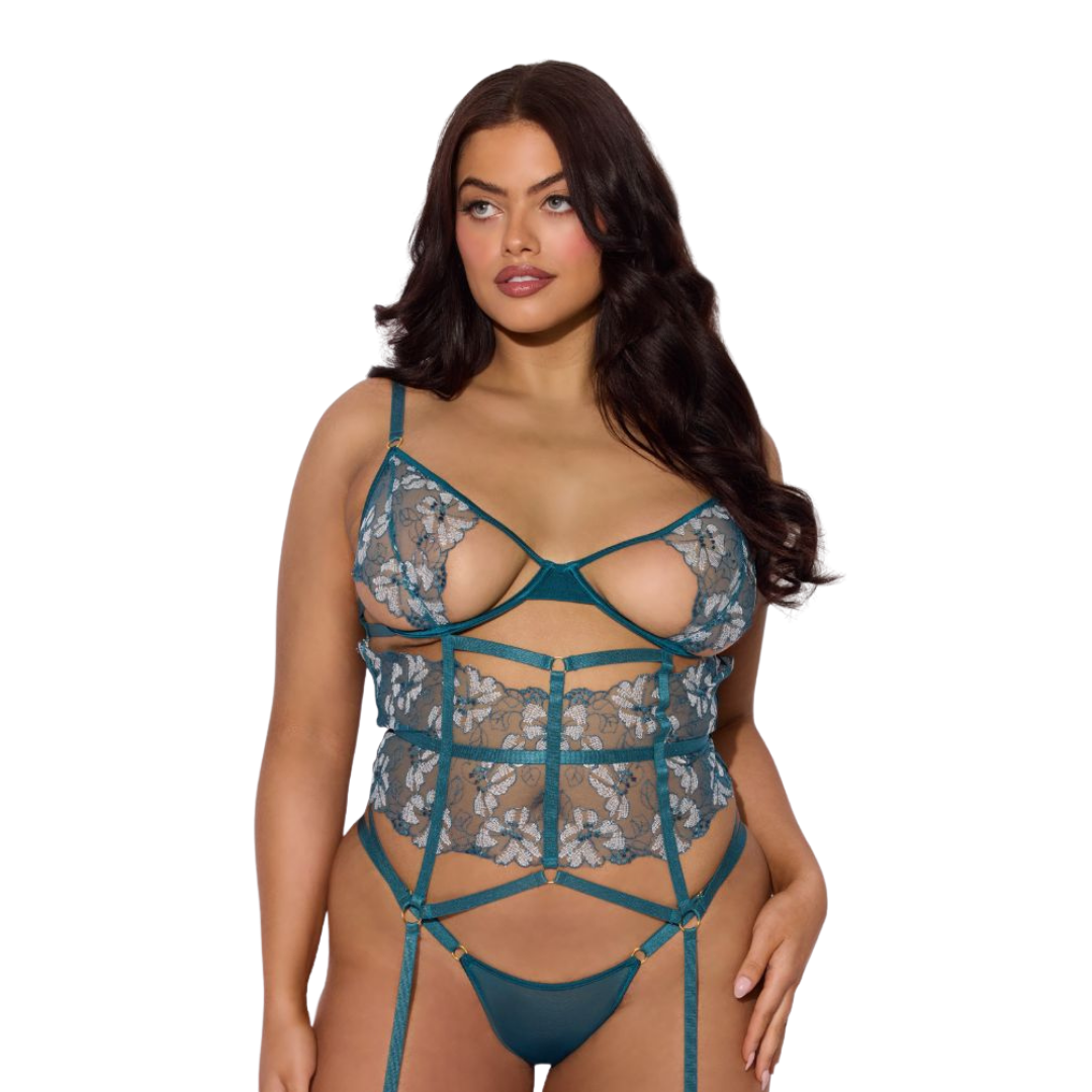 Lingerie - Nova Blacklight Lace Corset