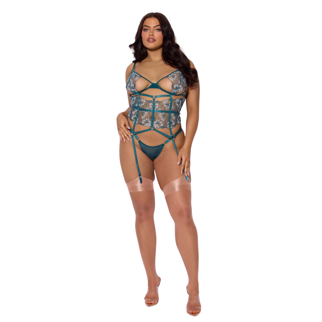 Lingerie - Nova Blacklight Lace Corset