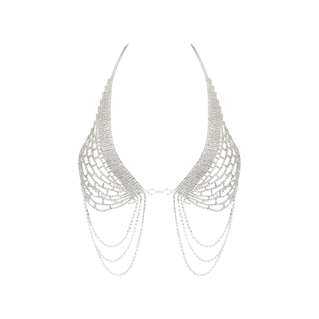 Lingerie - Rhinestone Net Halter