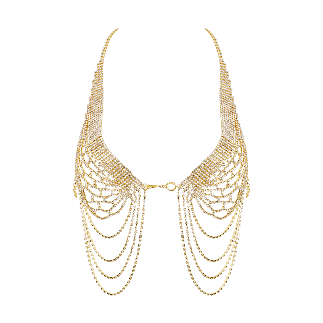 Lingerie - Rhinestone Net Halter