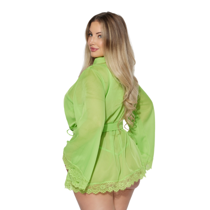 Lingerie - Shavon Lace & Chiffon Robe Set