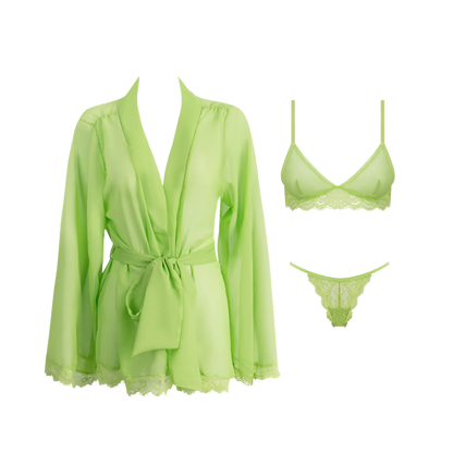 Lingerie - Shavon Lace & Chiffon Robe Set