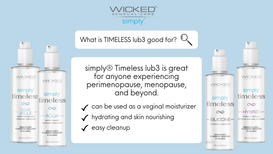 Simply Timeless Lubricant - 4 oz  (Perimenopausal and menopausal stages)