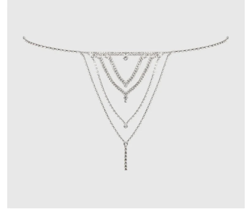 Lingerie - Rhinestone V-Front Panty