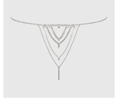 Lingerie - Rhinestone V-Front Panty